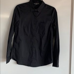 Black cotton dress shirt - H&M